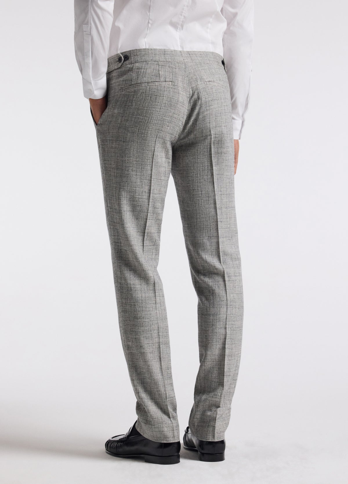Crossweave Suit Pants Silver