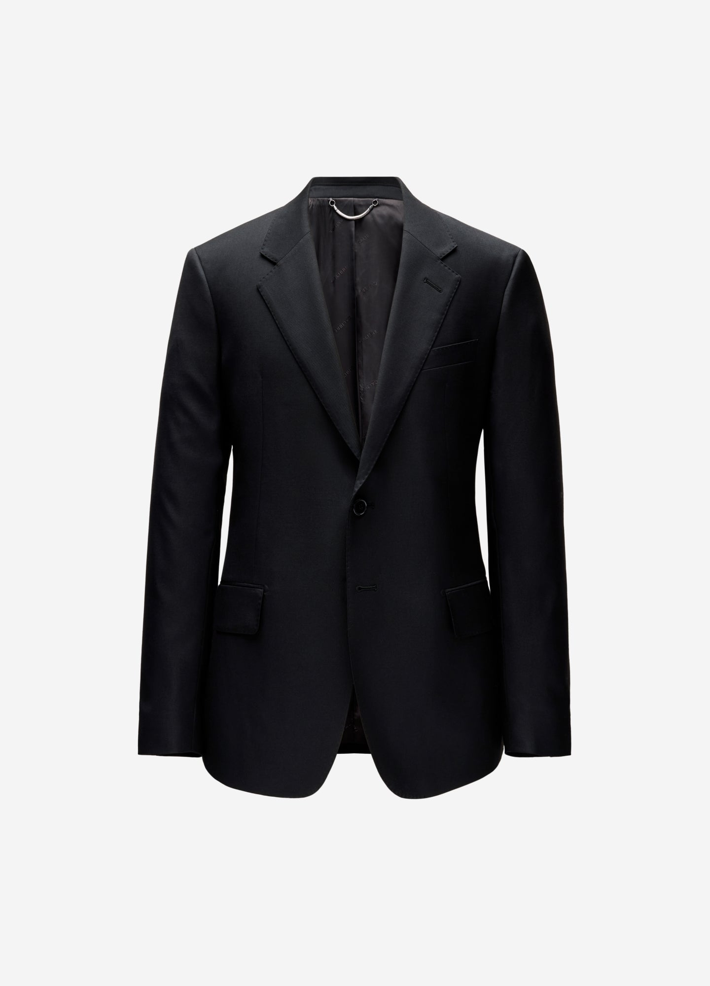 Wool Twill Suit Jacket Black