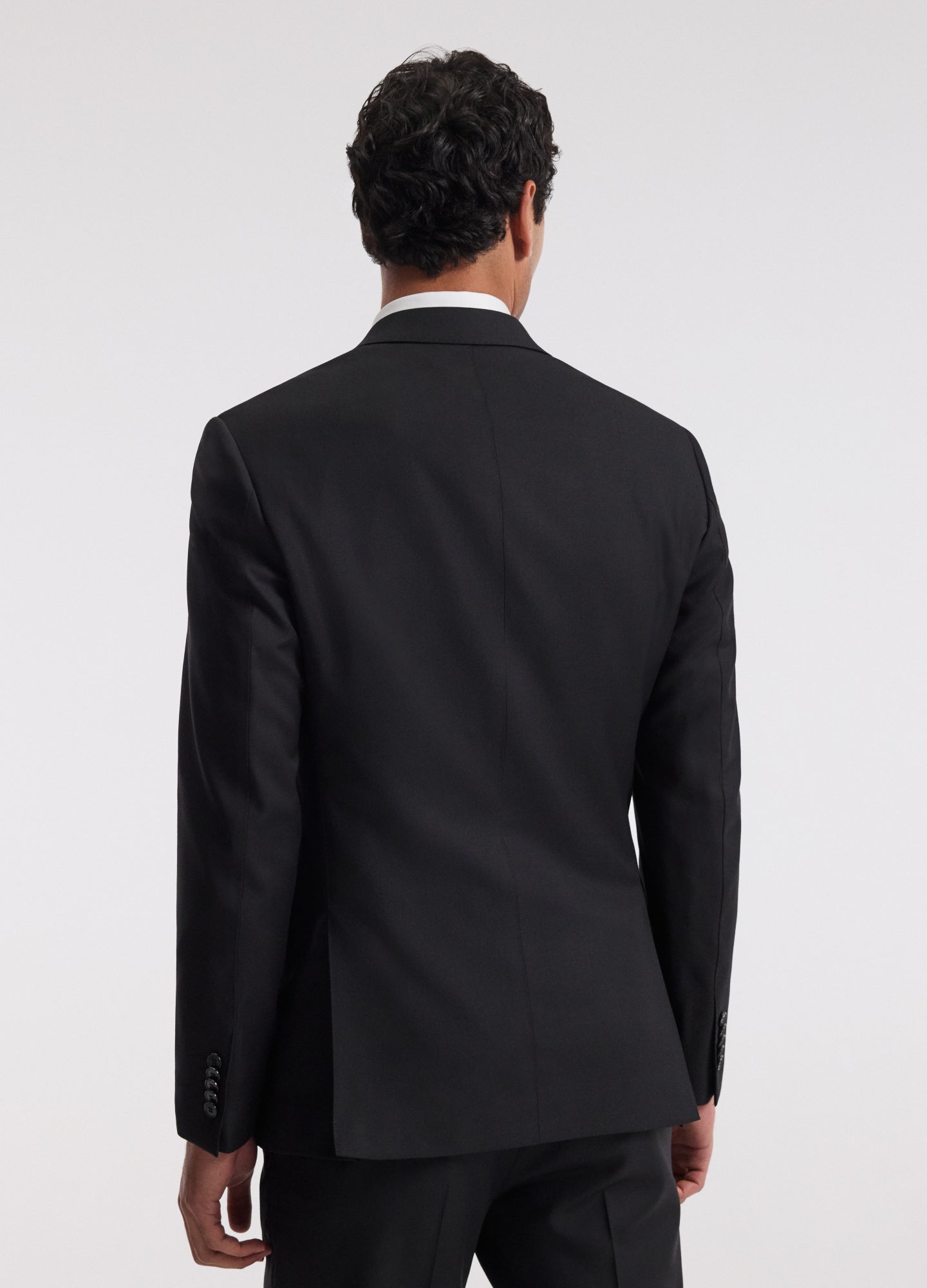 Wool Twill Suit Jacket Black
