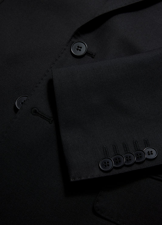 Wool Twill Suit Jacket Black