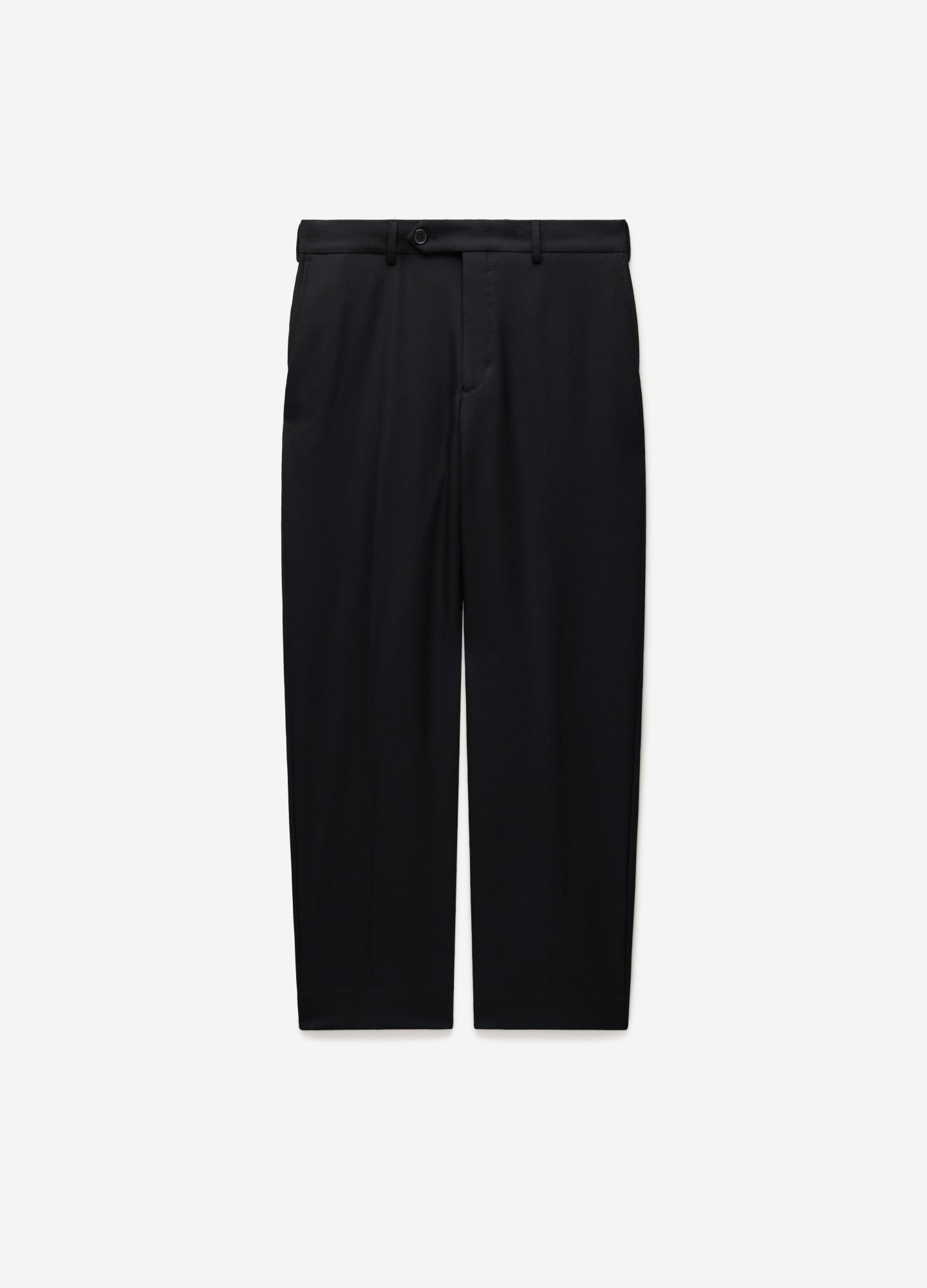 Straight Leg Wool Pants Black