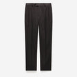 Straight Leg Linen Blend Suit Pants Chocolate