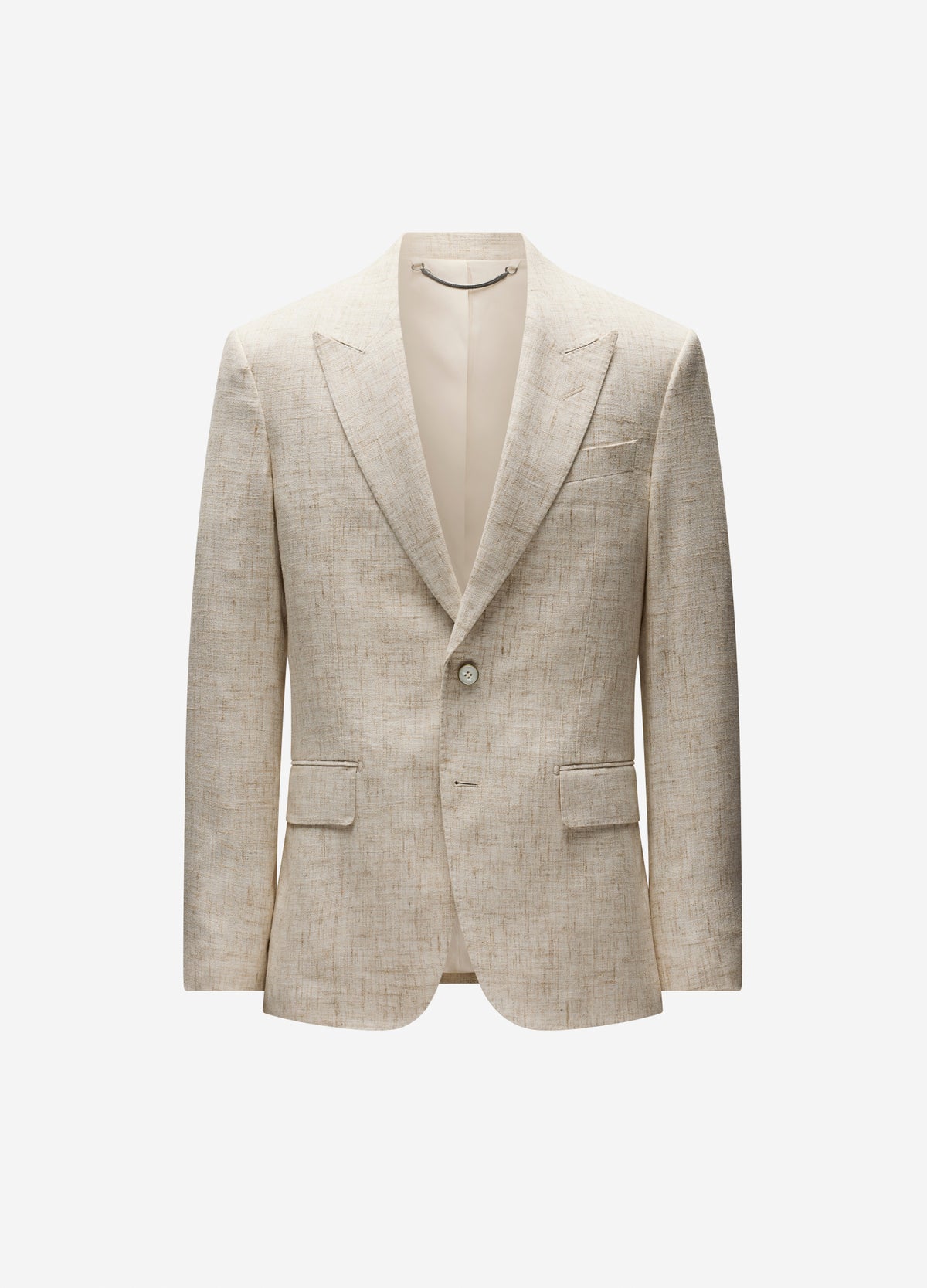 Tailored Crosshatch Suit Jacket Cream