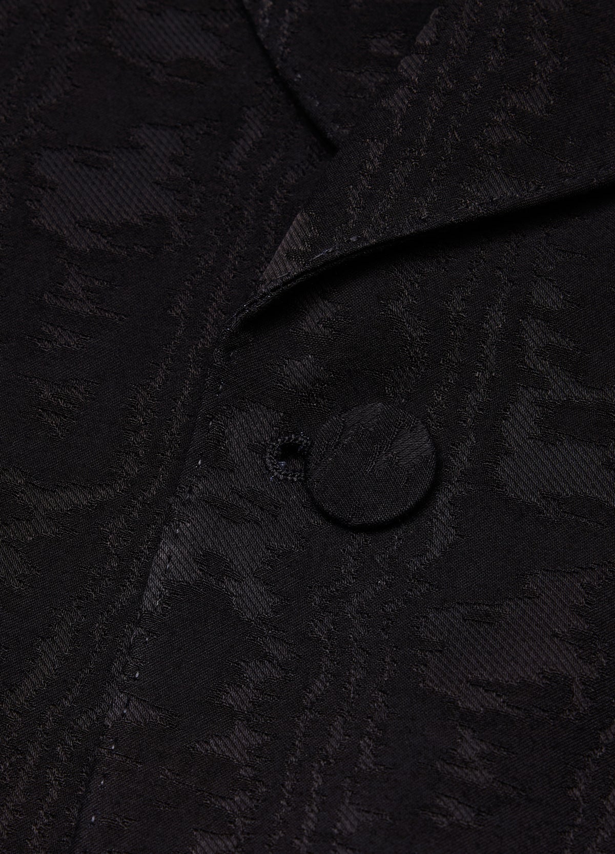 Jacquard Shawl Collar Tuxedo Jacket Black