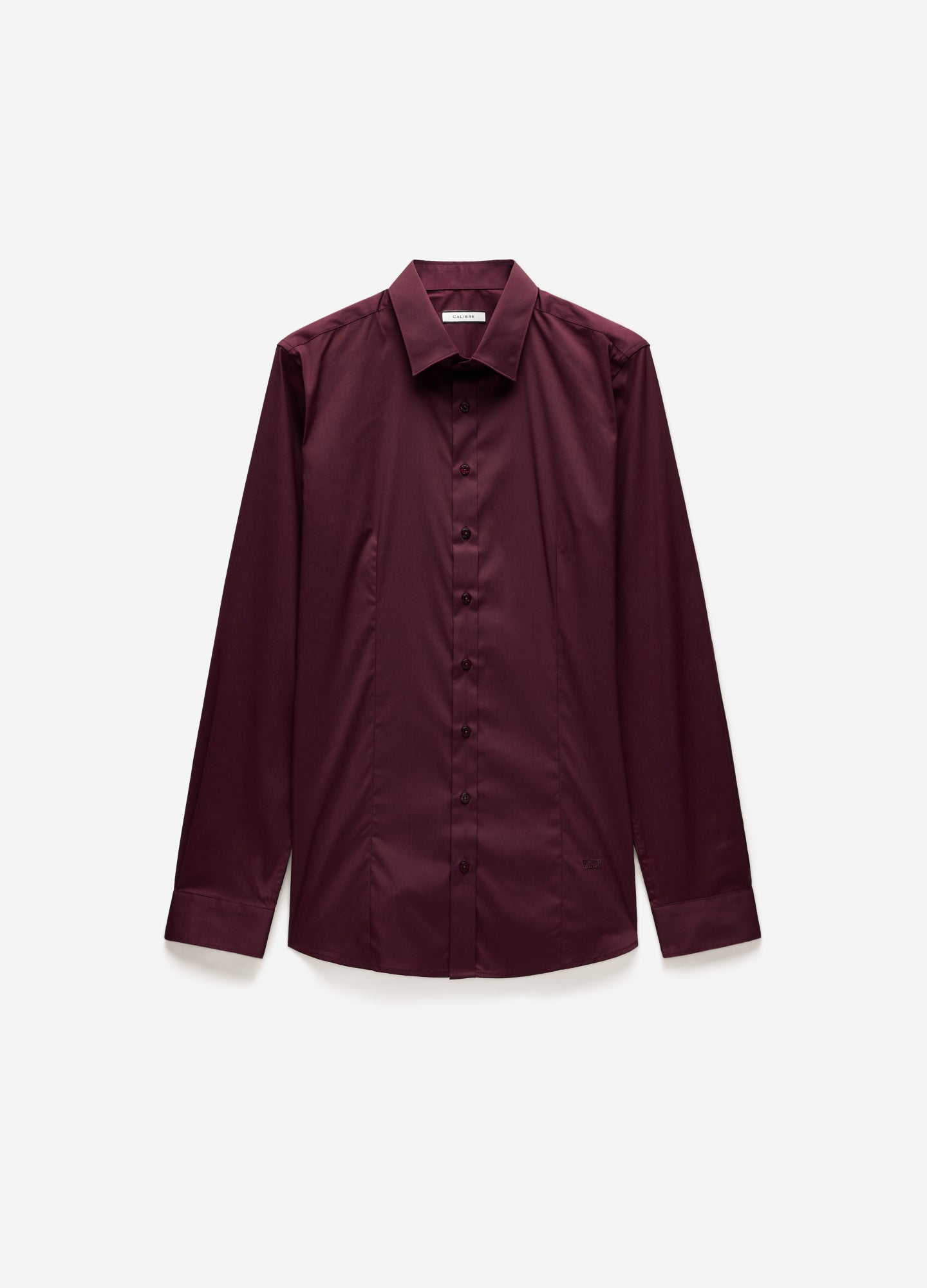Stretch Cotton Poplin Shirt Oxblood