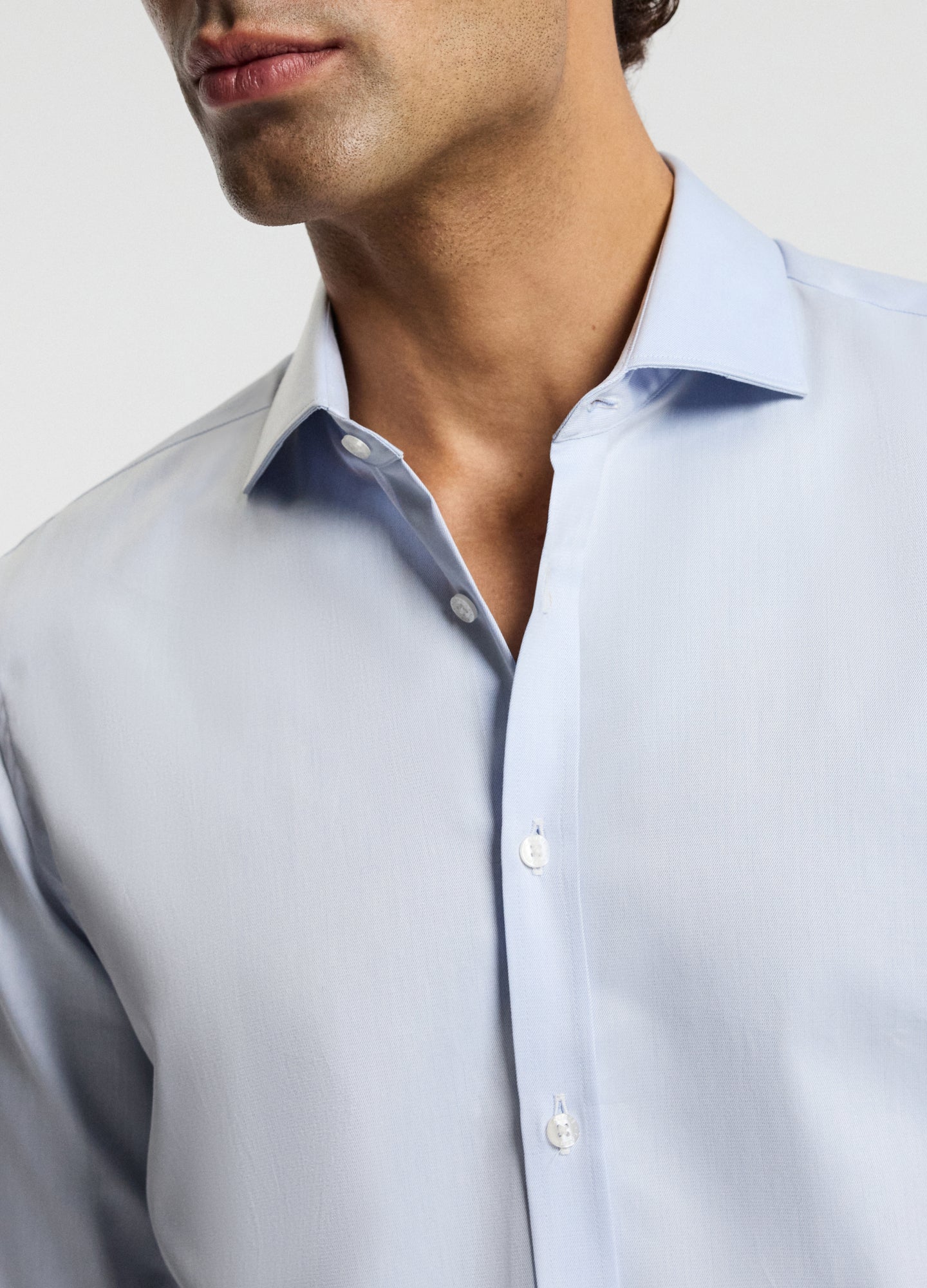 Tailored Fit Signature Twill Shirt Pale Blue