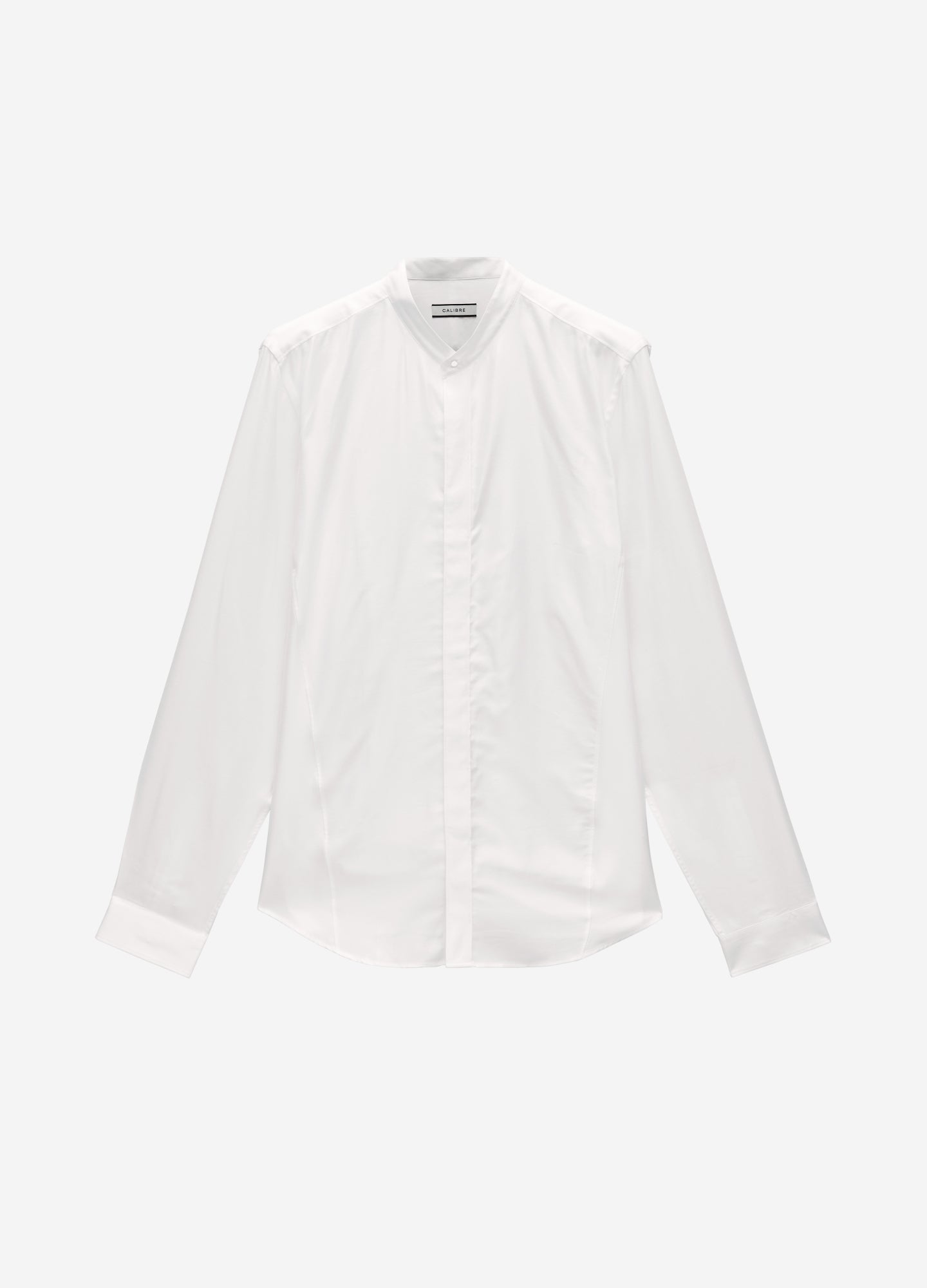 Stand Collar Soft Shirt White