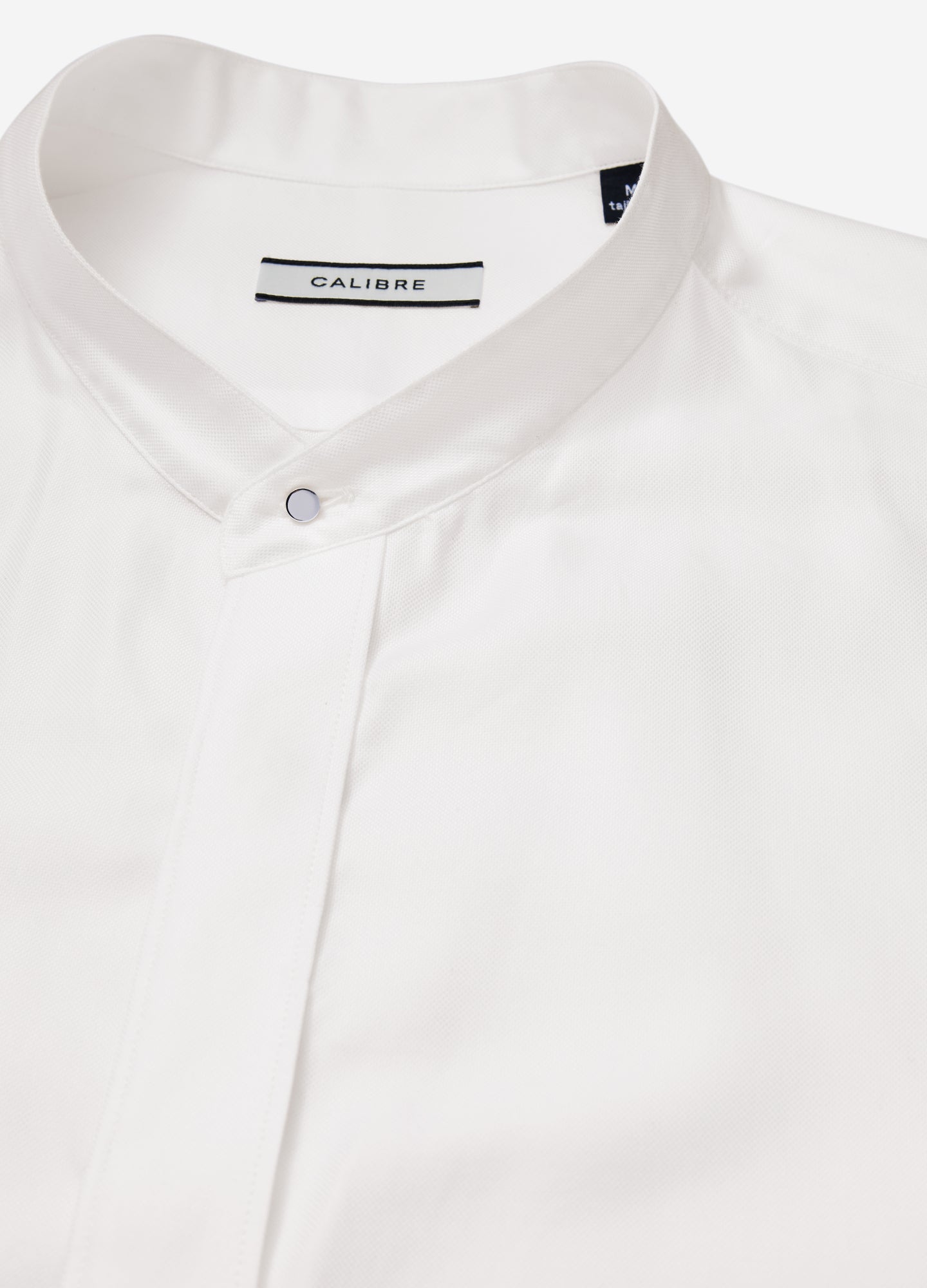 Stand Collar Soft Shirt White