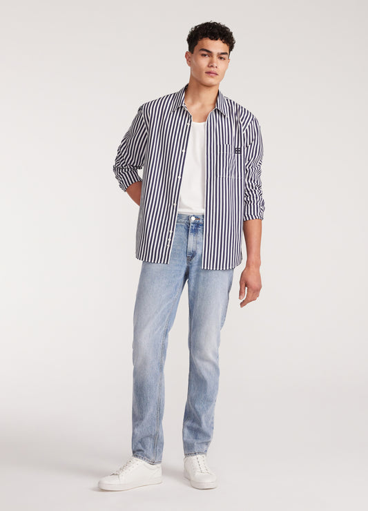 Relaxed Stripe Shirt Blue