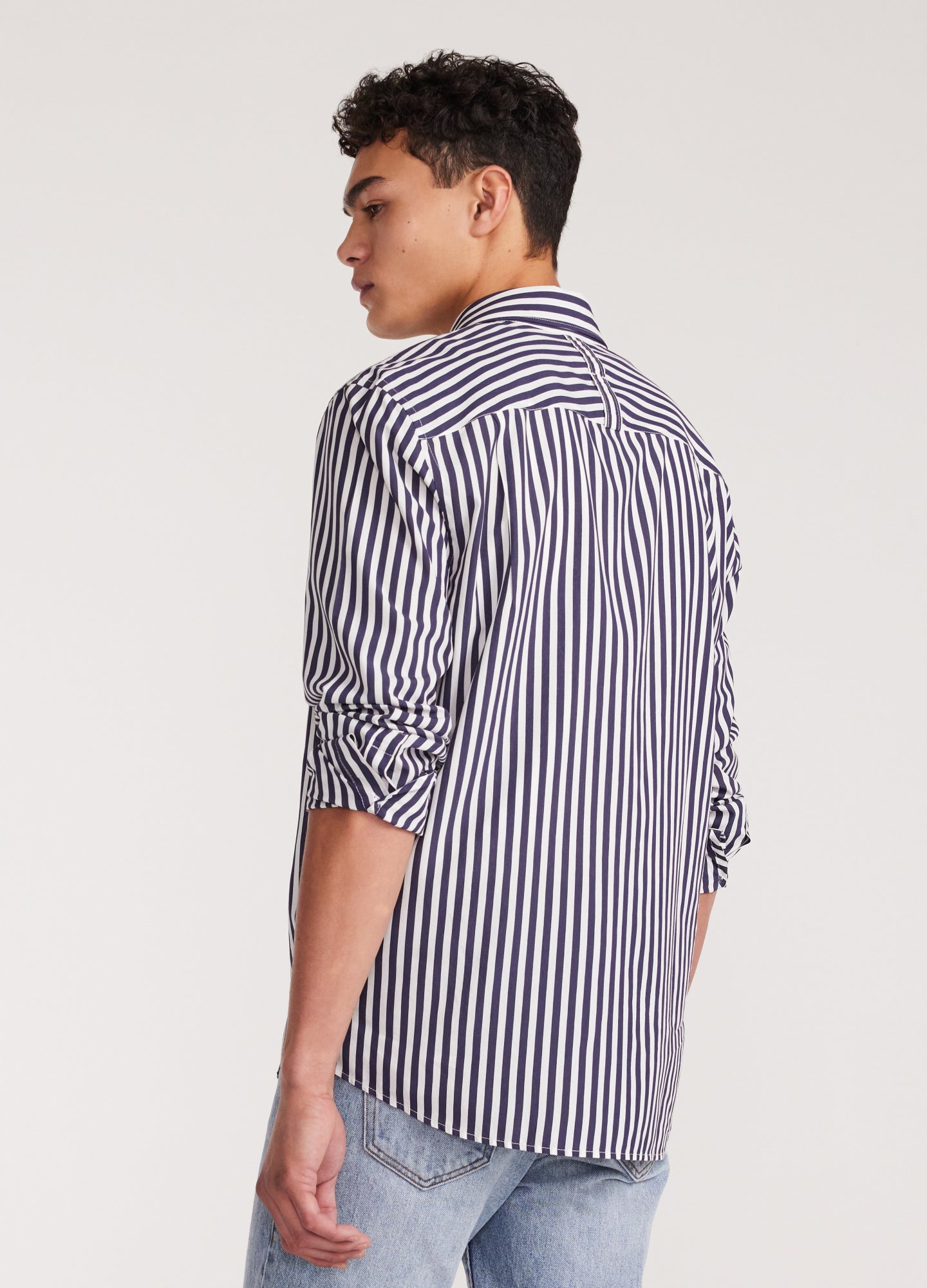 Relaxed Stripe Shirt Blue