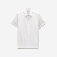Sheer Striped Short Sleeve Shirt White