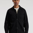 Patched Pocket Overshirt Black