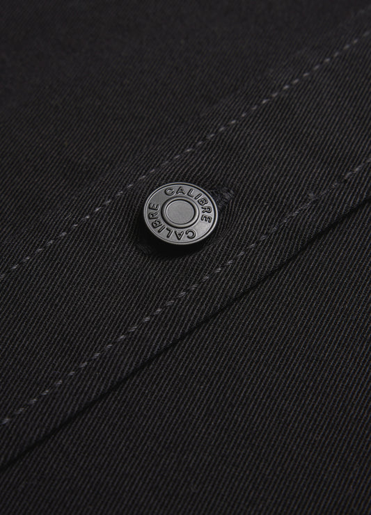 Patched Pocket Overshirt Black