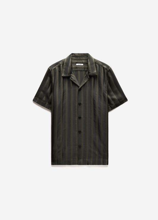 Jacquard Stripe Shirt Khaki