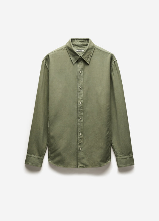 Washed Cotton Lyocell Shirt Sage