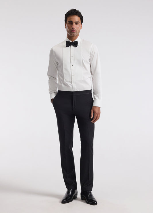 Tailored Cotton Tuxedo Shirt White