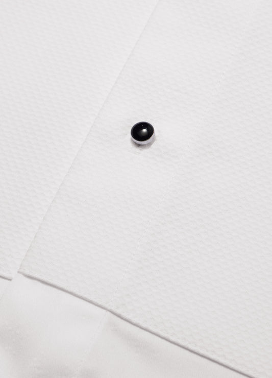 Tailored Cotton Tuxedo Shirt White