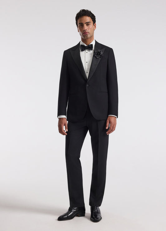 Tailored Cotton Tuxedo Shirt White