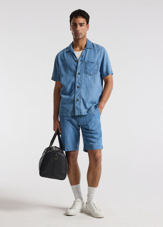Fluid Denim Shirt Blue