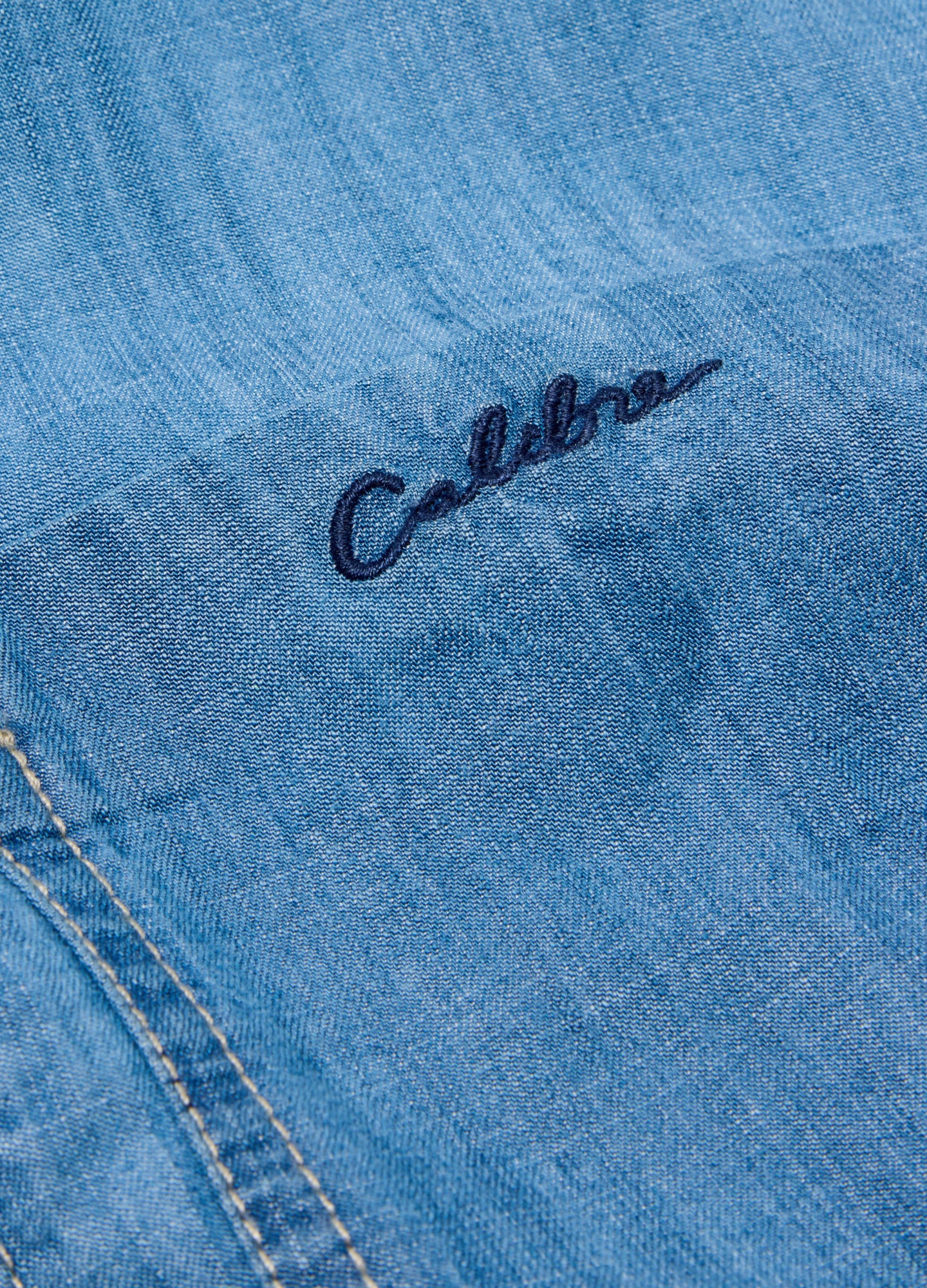 Fluid Denim Shirt Blue