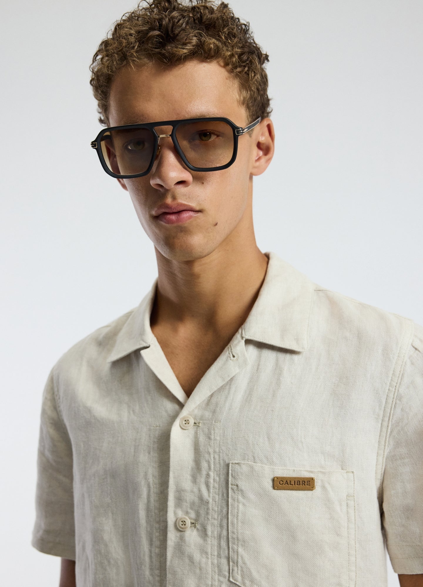 Washed Linen Short Sleeve Shirt Natural