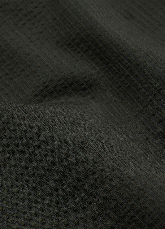 Textured Knit Stretch Shirt Dark Khaki