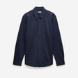 Textured Knit Stretch Shirt Navy