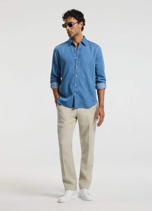 Soft Chambray Shirt Light Blue
