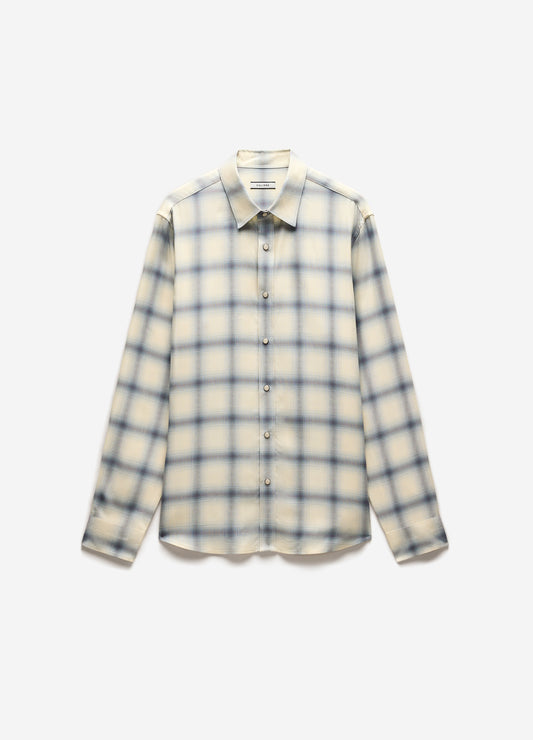 Tailored Check Long Sleeve Shirt Bone