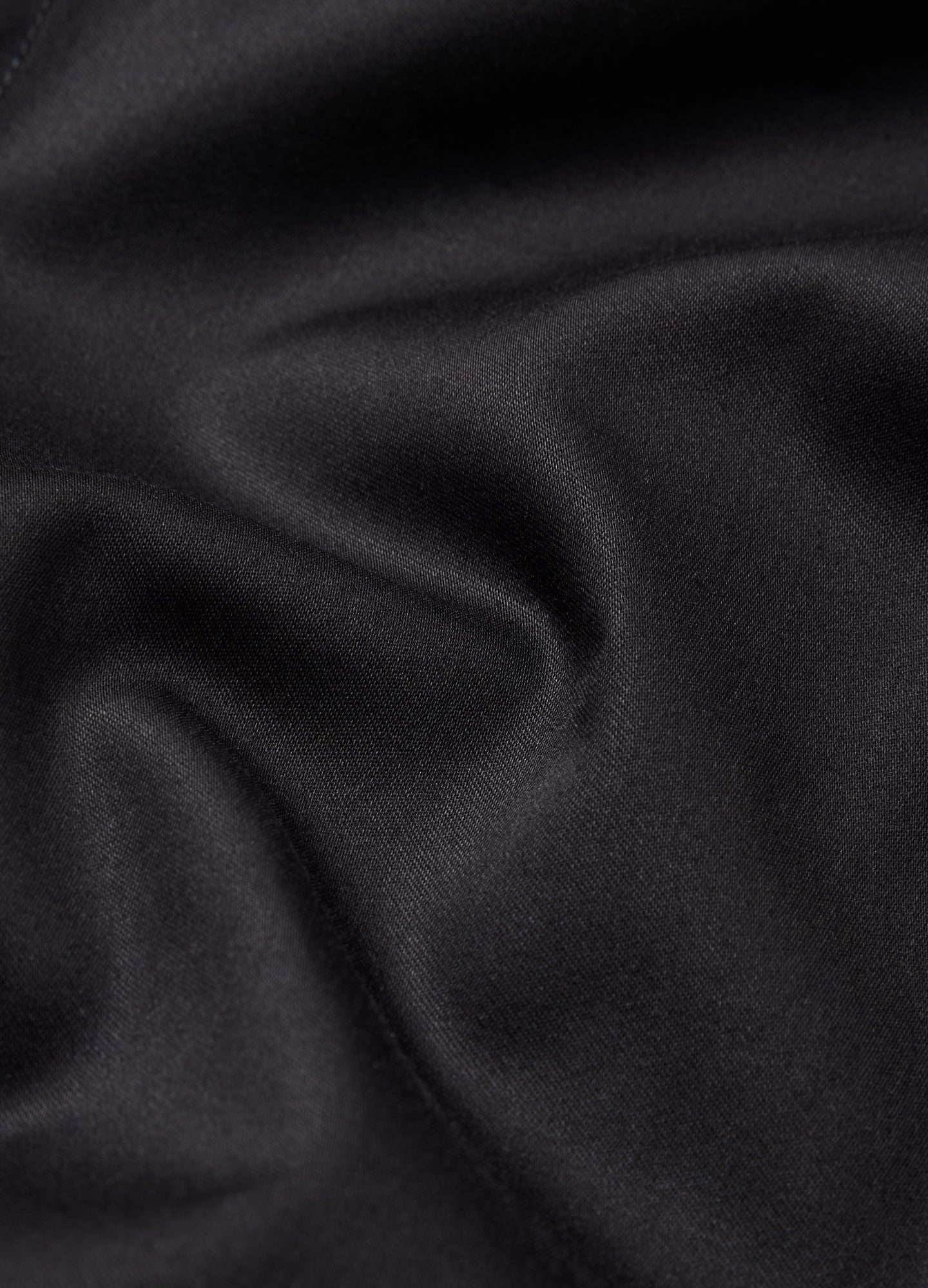 Tailored Cotton Twill Shirt Black