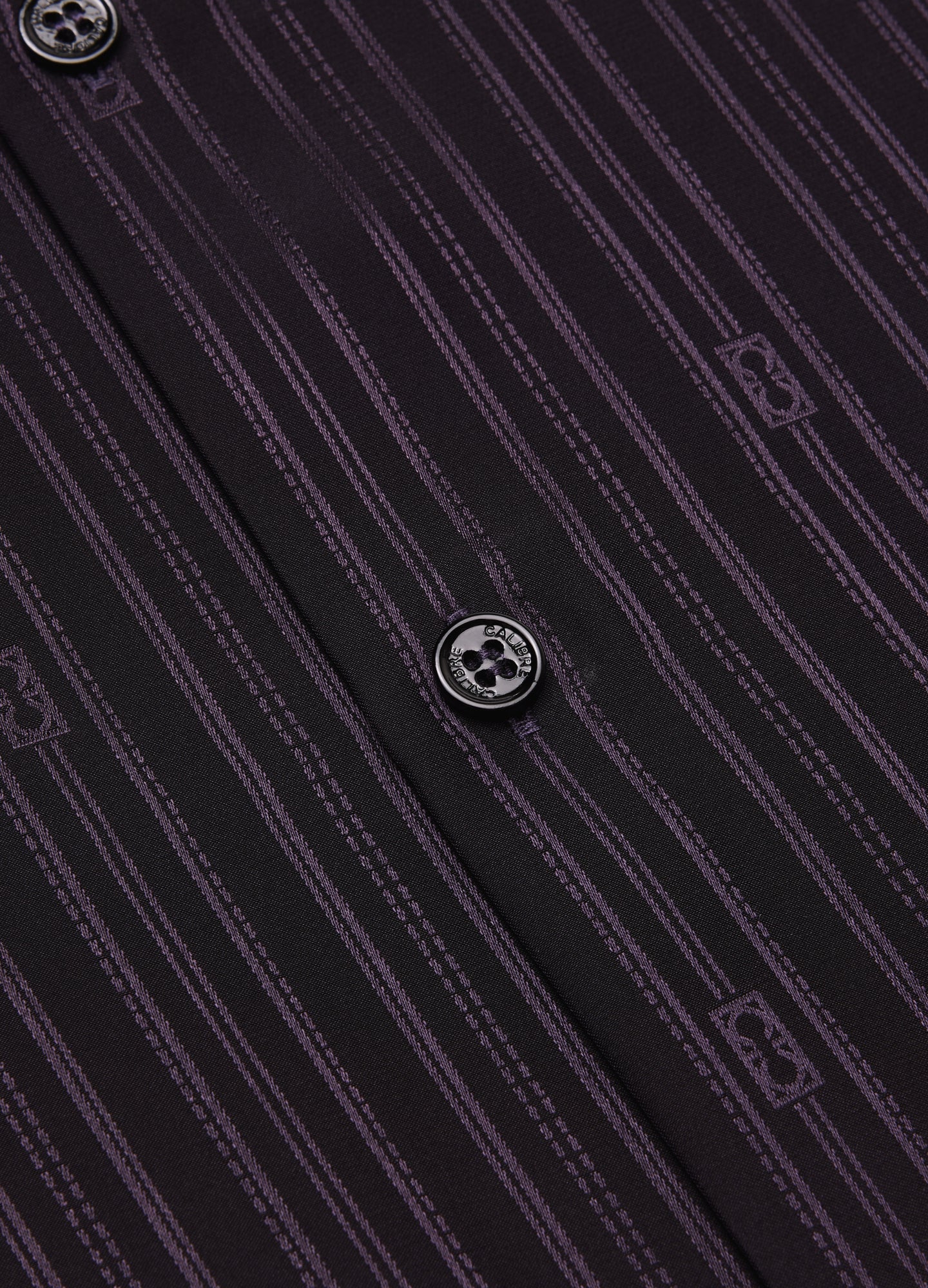 Camp Collar Jacquard Monogram Shirt Plum
