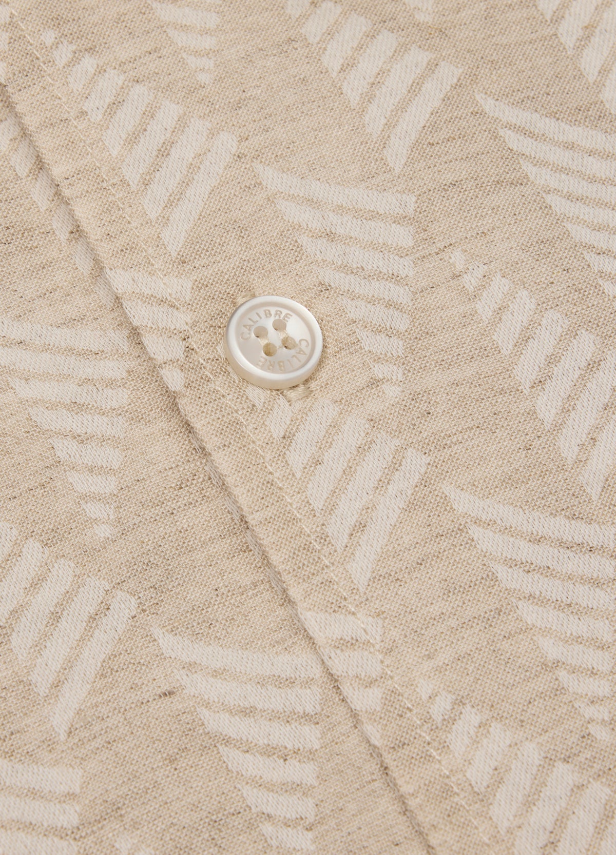 Camp Collar Arrow Jacquard Shirt Natural