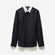 Tailored Collar Pin Shirt Black