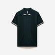 Tech Stripe Collar Polo Bottle Green