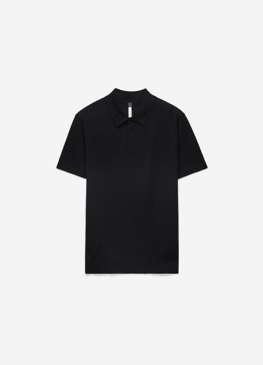 Merino Wool Polo Black