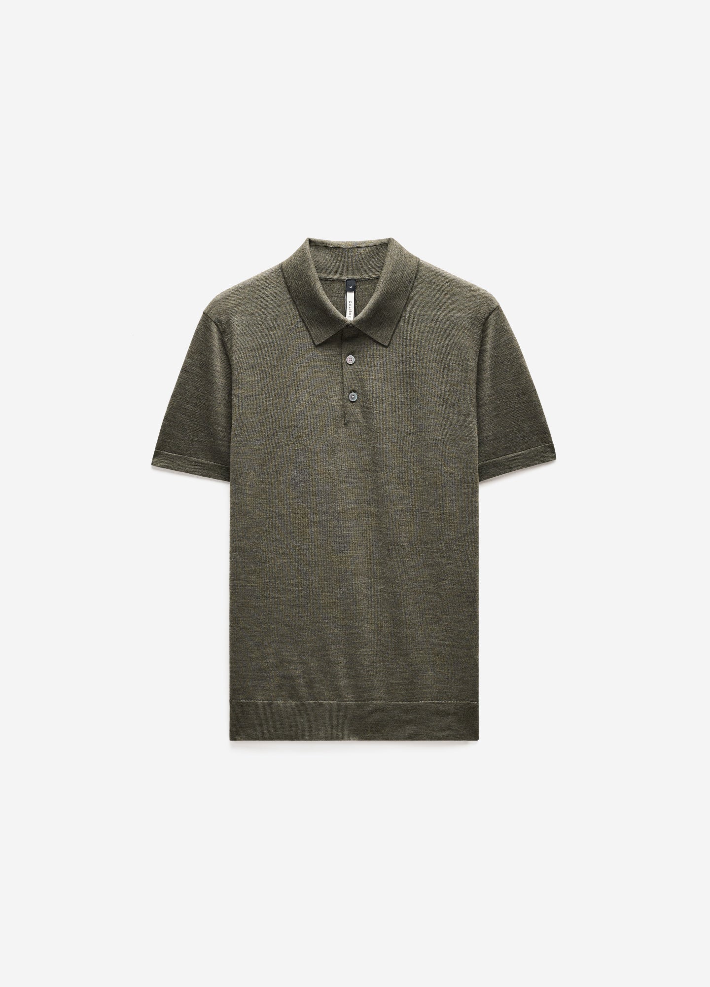 Merino Wool Polo Khaki