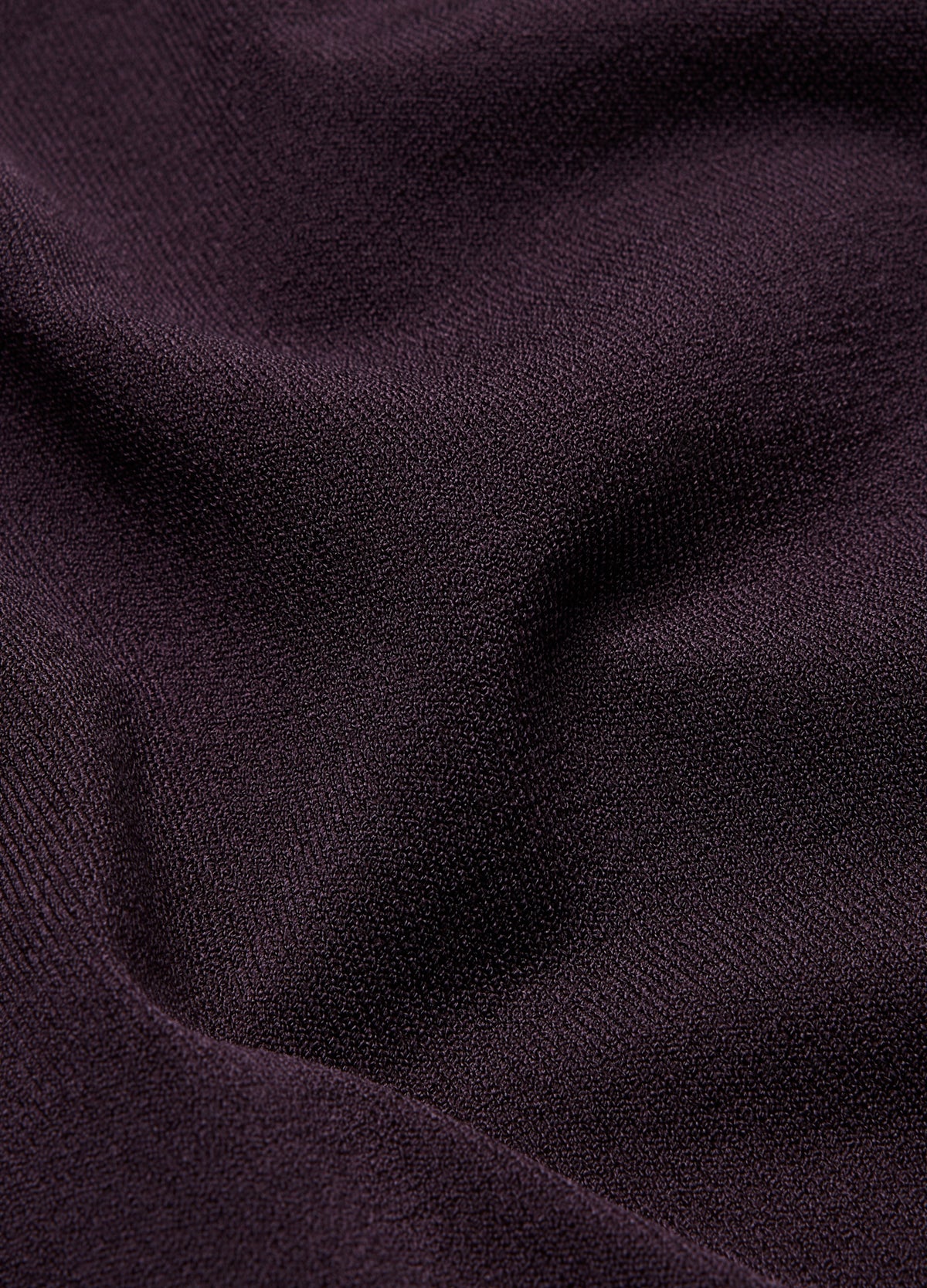 Stripe Open Neck Knit Polo Plum