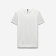Short Sleeve Tech Henley Ivory