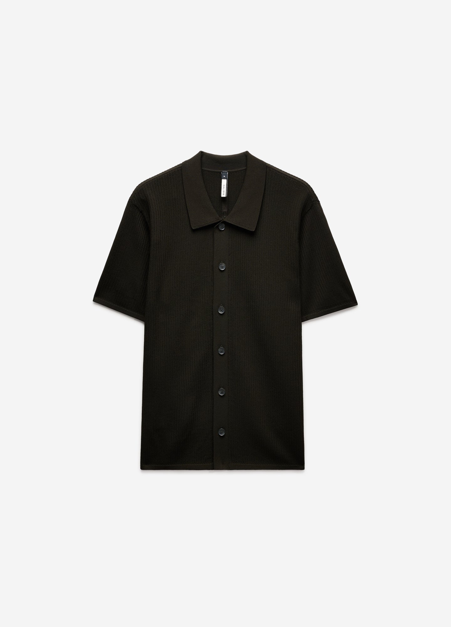 Linear Rib Knit Shirt Dark Khaki