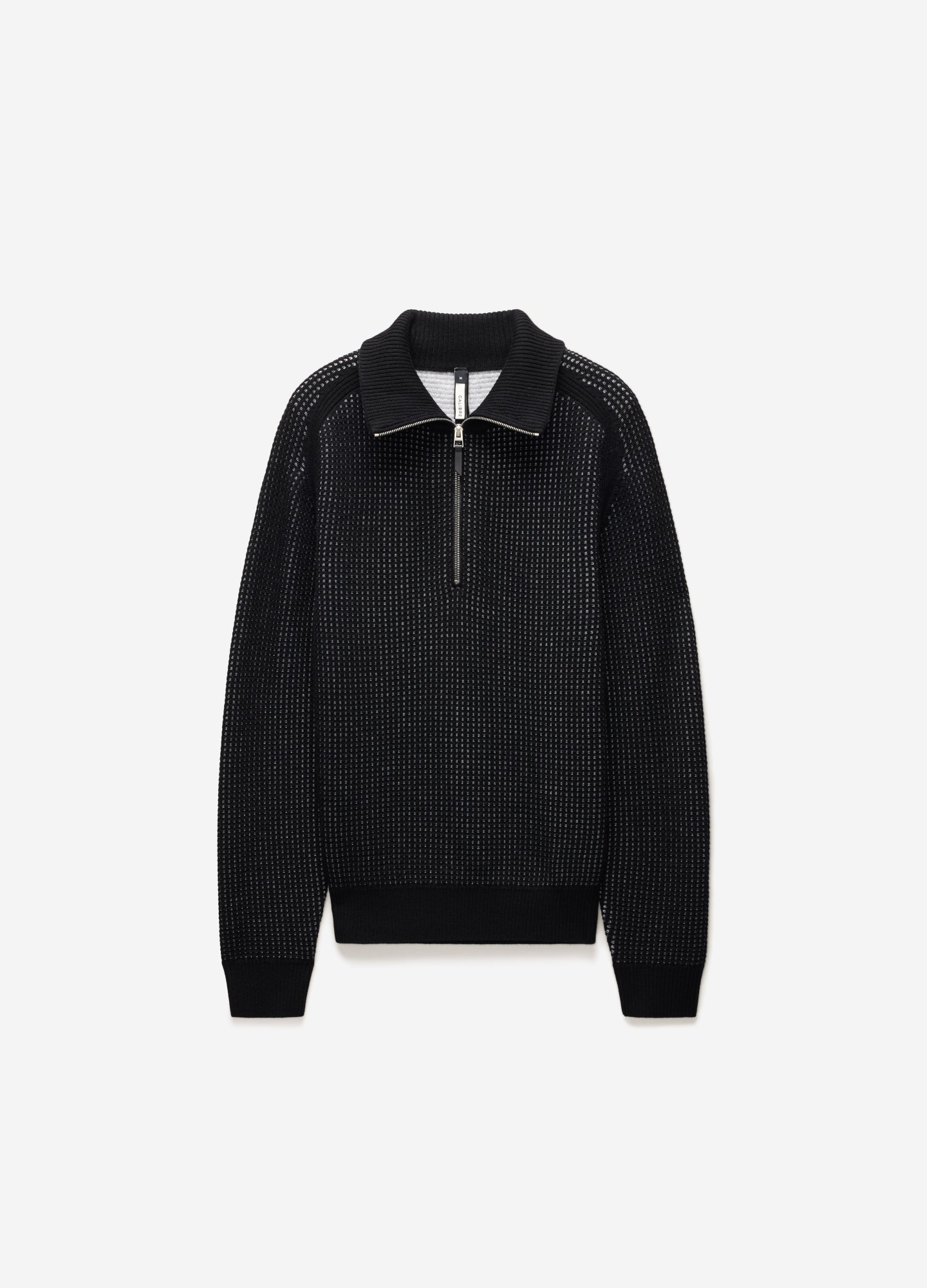 Quarter Zip Merino Wool Sweater Black