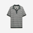 Two-Tone Geometric Jacquard Polo Fern