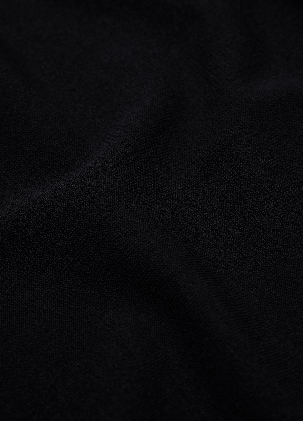 Technical Knit Rib Collar Polo Black