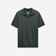 Technical Knit Rib Collar Polo Fern