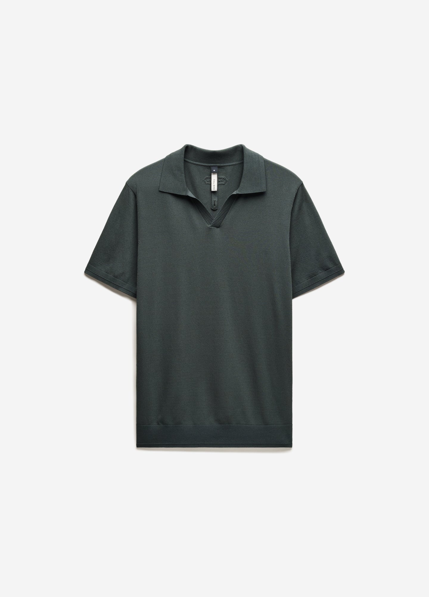 Technical Knit Rib Collar Polo Fern