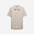 Linen Blend Open Neck Polo Sand