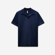 Rib Collar Tech Knit Polo Delft Blue