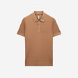 Textured Rib Tech Knit Polo New Caramel