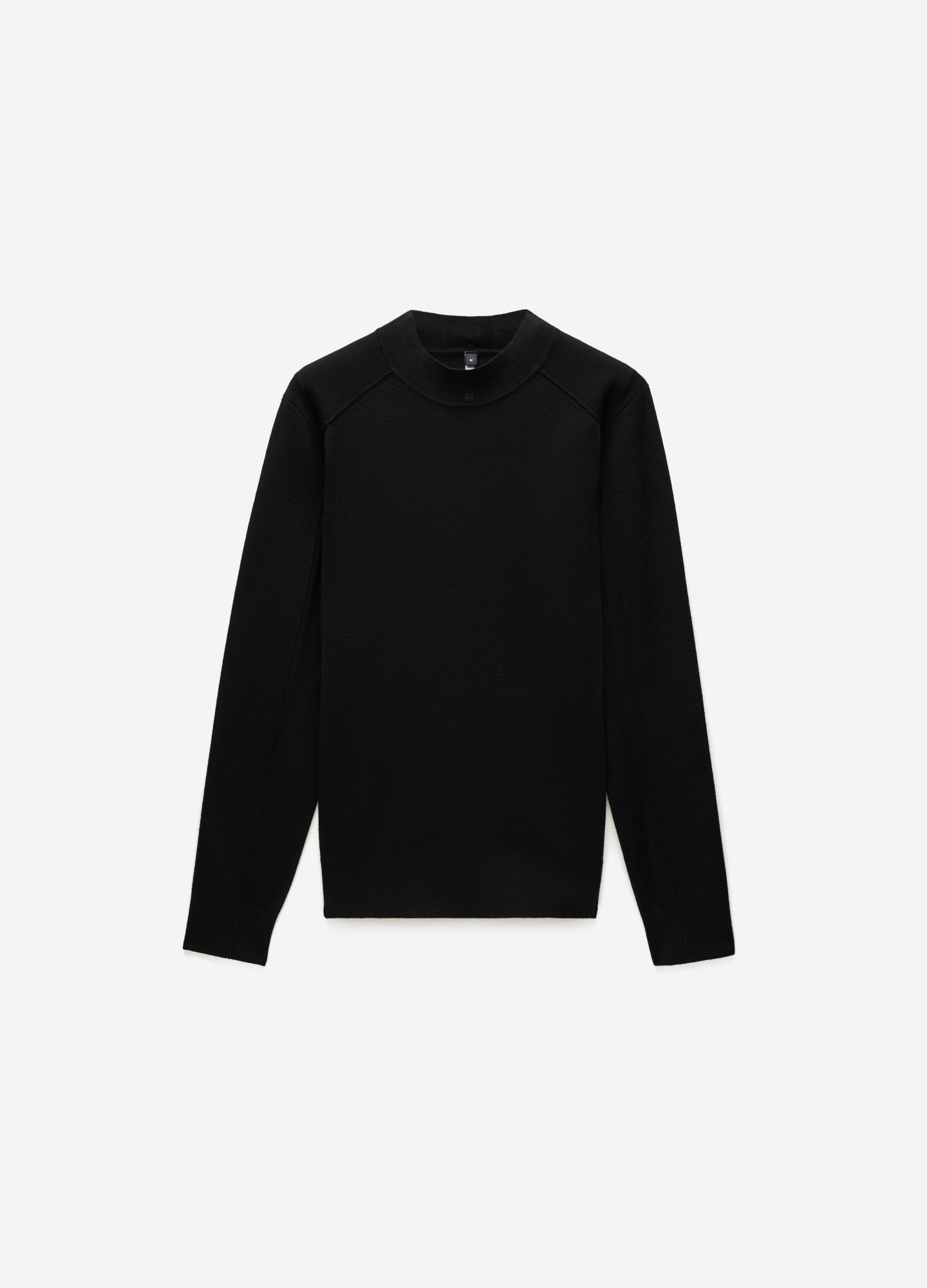 Mock Neck Merino Sweater Black