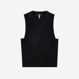 Mesh Knit Crew Neck Tank Black
