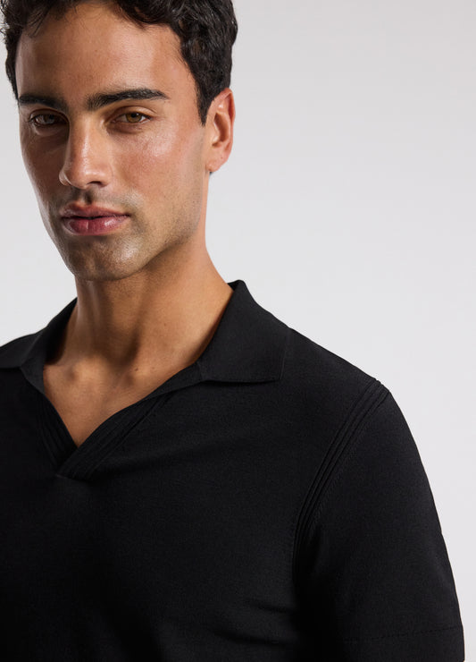 Tech Shoulder Trim Polo Black
